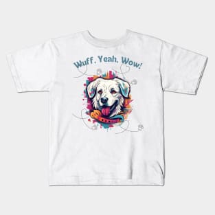 Woofy Adventure - Funny Dog Design Kids T-Shirt